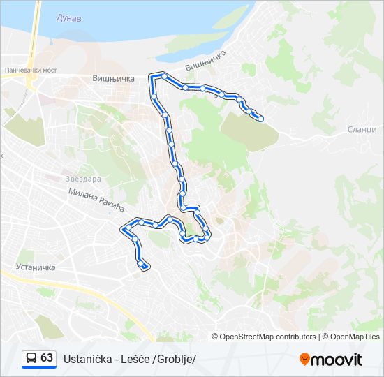 63 autobus mapa linije