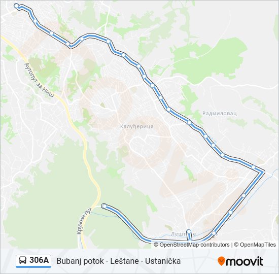 306A bus Line Map