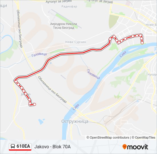 610EA bus Line Map