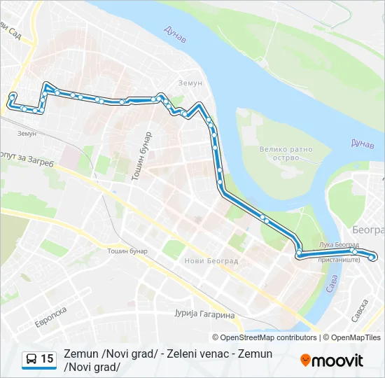 15 Bus Line Map