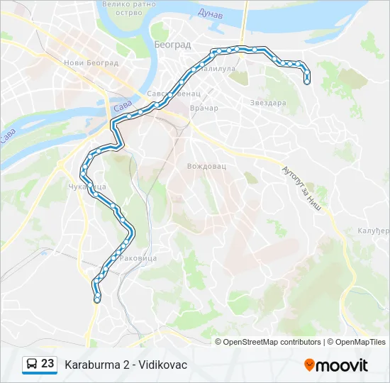 23 Bus Line Map