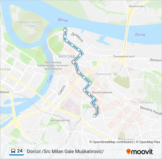 24 Bus Line Map