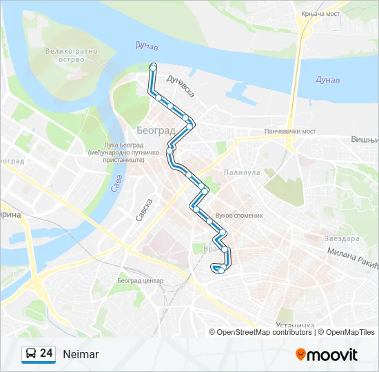 24 Bus Line Map