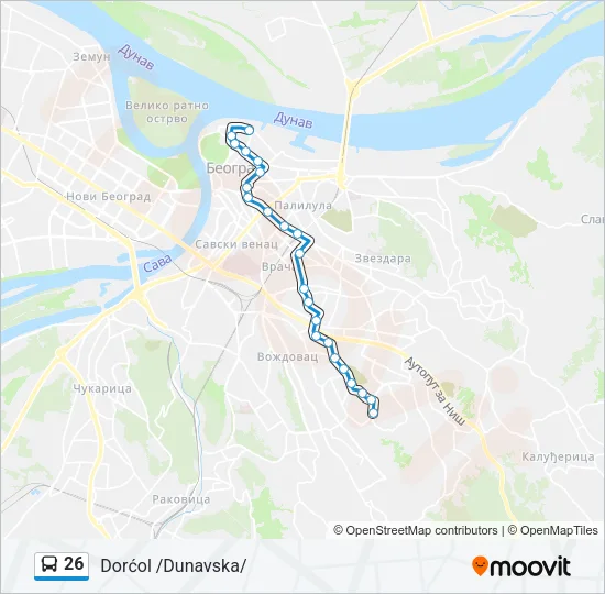 26 Bus Line Map