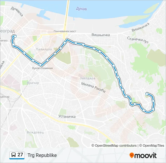 27 Bus Line Map