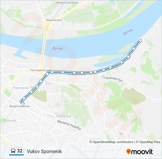 32 Bus Line Map