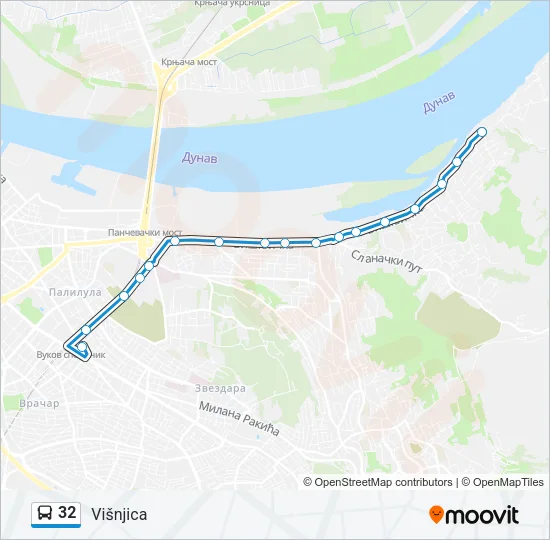 32 Bus Line Map