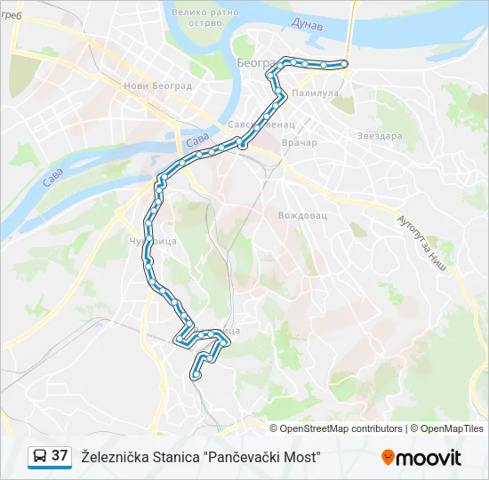 37 Bus Line Map