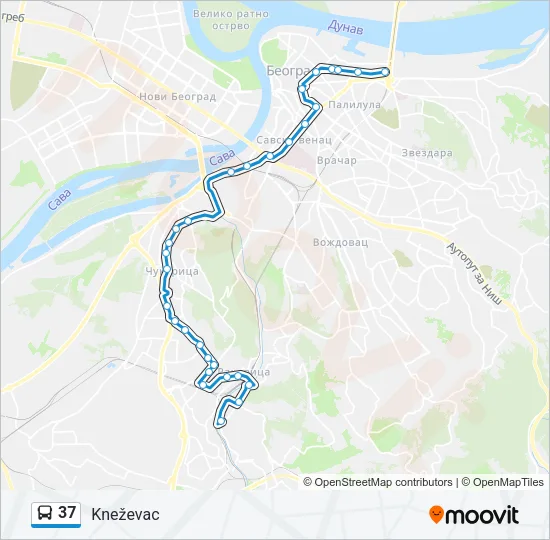 37 Bus Line Map