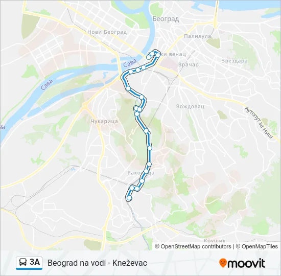 3A Bus Line Map