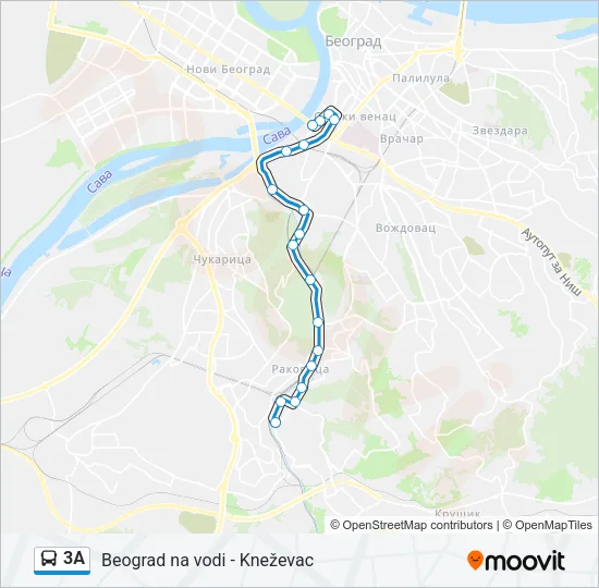 3A Bus Line Map