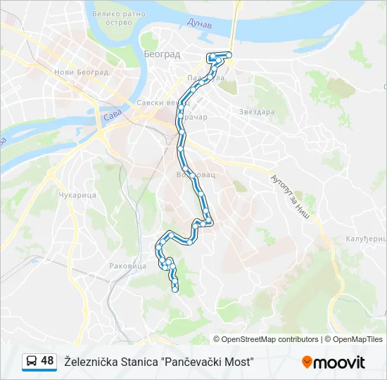 48 Bus Line Map