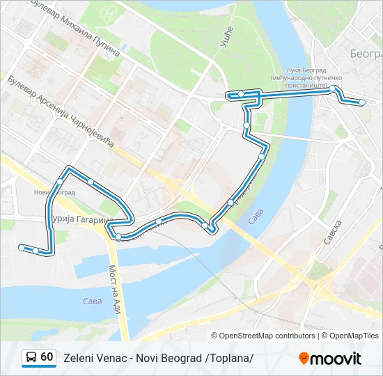 60 Bus Line Map