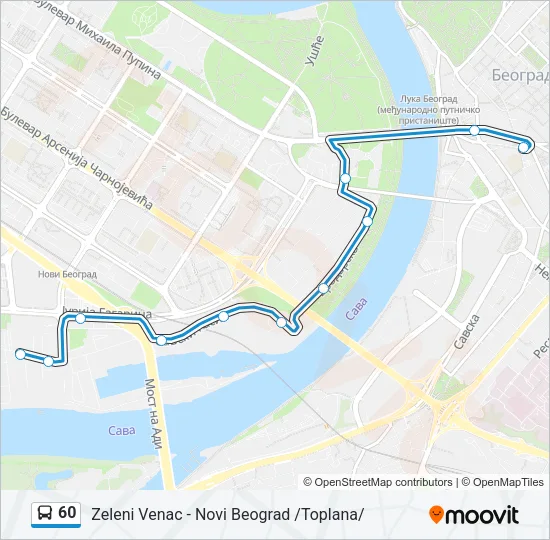 60 Bus Line Map