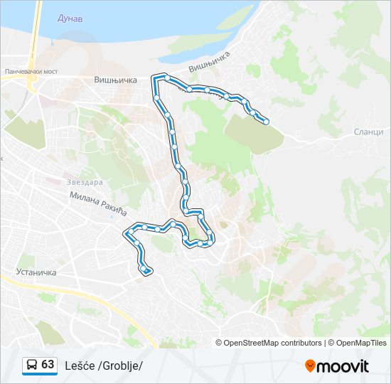 63 Route: Schedules, Stops & Maps - Lešće /Groblje/ (Updated)