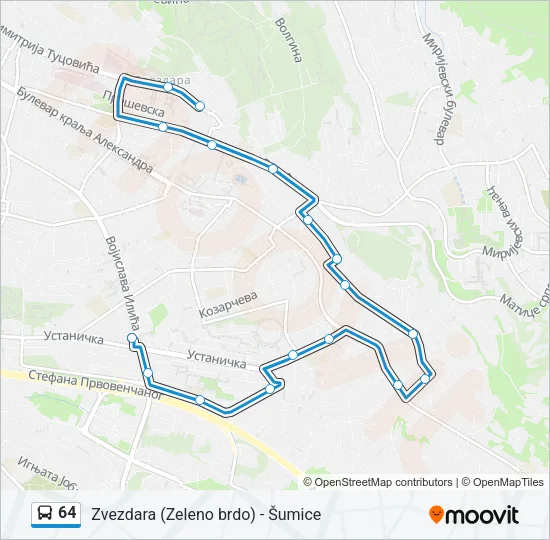 64 Bus Line Map