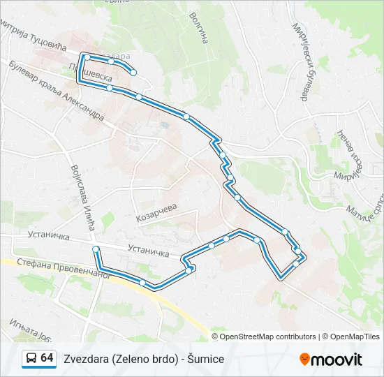 64 Bus Line Map