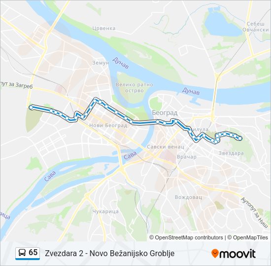 65 Route: Schedules, Stops & Maps - Novo Bežanijsko Groblje (Updated)