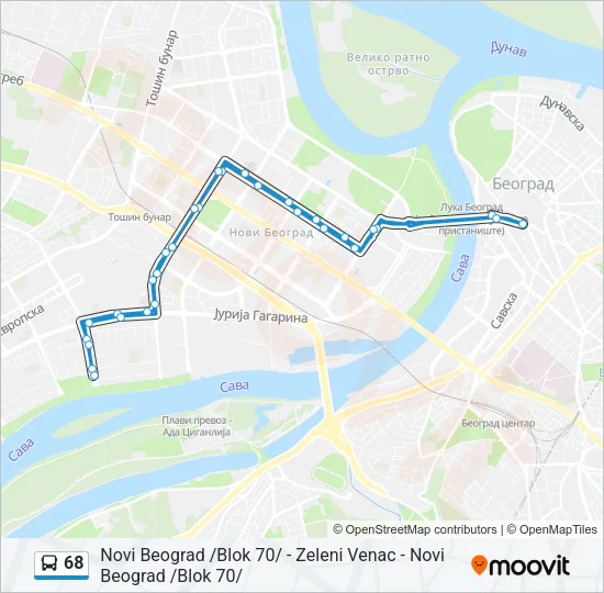 68 Bus Line Map