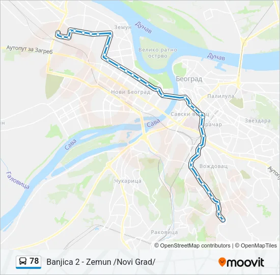 78 Bus Line Map
