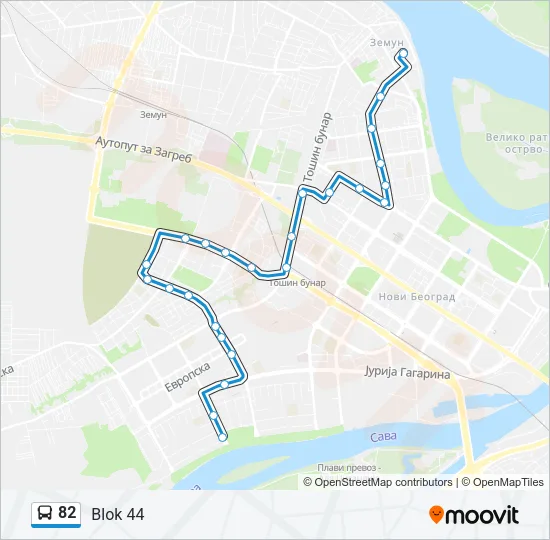 82 Bus Line Map