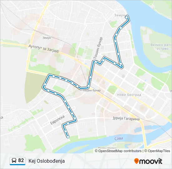82 Bus Line Map