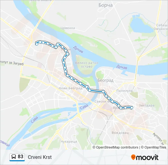 83 Bus Line Map