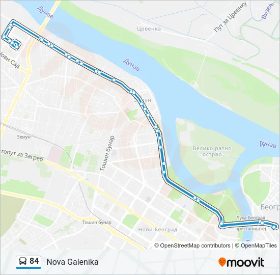 84 Bus Line Map