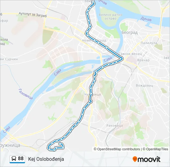 88 Bus Line Map