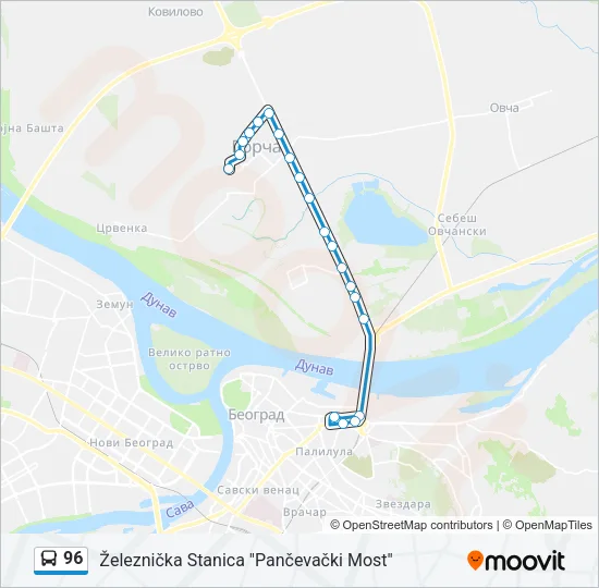 96 Bus Line Map