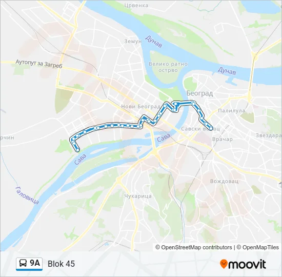 9A Bus Line Map