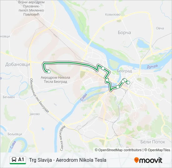 A1 Bus Line Map