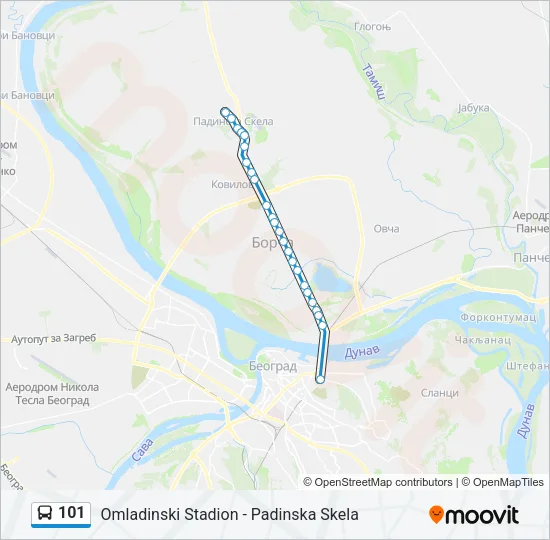 101 Bus Line Map