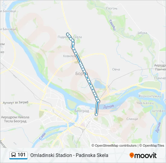 101 Bus Line Map
