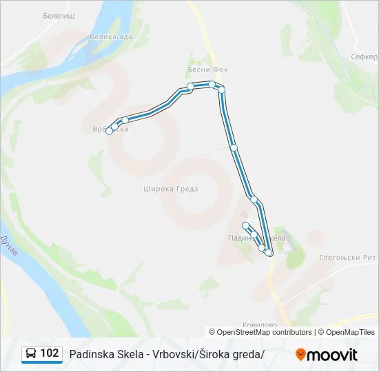 102 Bus Line Map