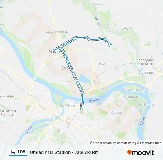 106 Bus Line Map