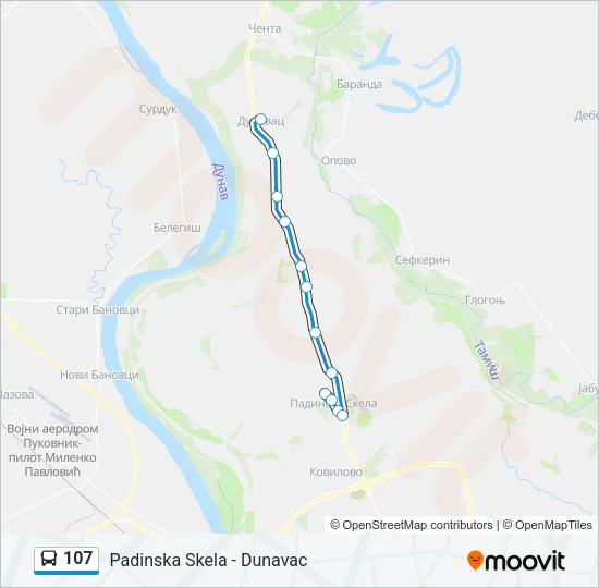 107 Bus Line Map