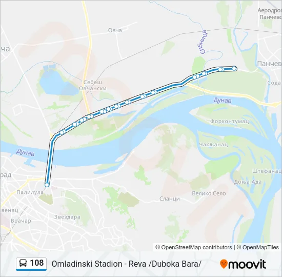 108 Bus Line Map