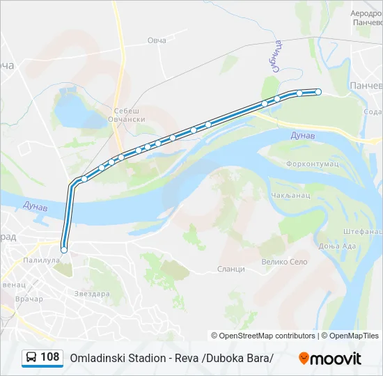 108 Bus Line Map