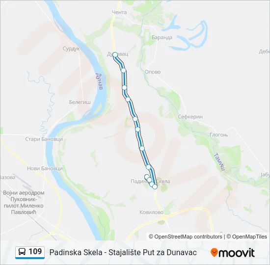 109 Bus Line Map