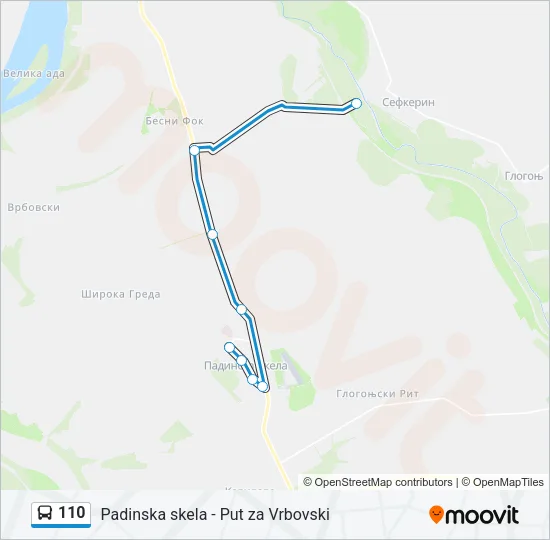 110 Bus Line Map