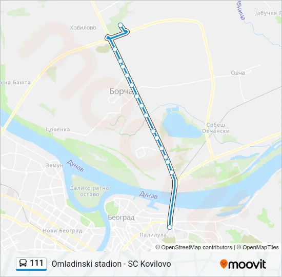 111 Bus Line Map