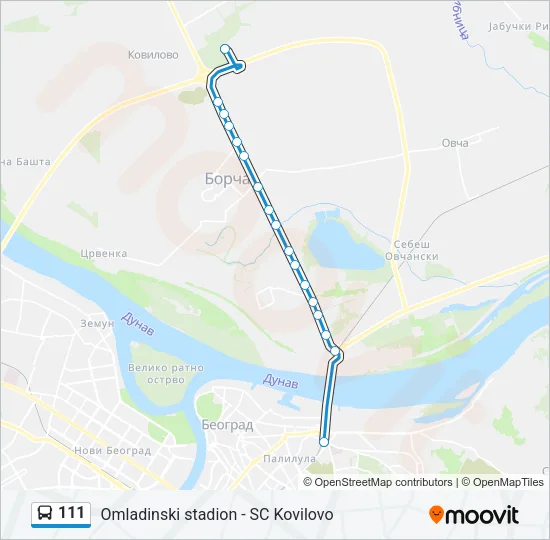 111 Bus Line Map