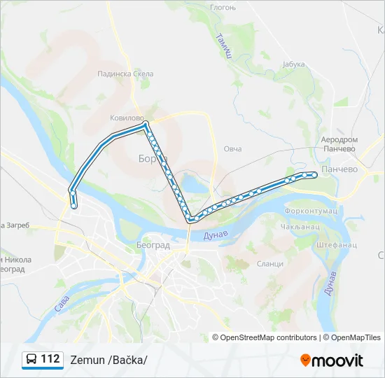 112 Bus Line Map