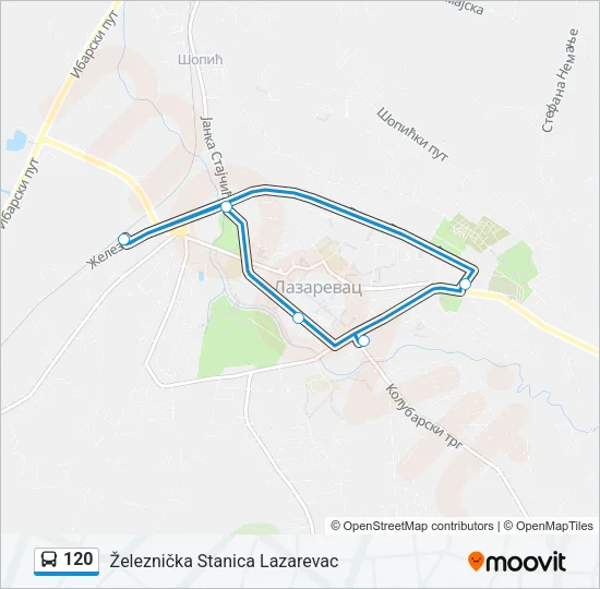 120 Bus Line Map