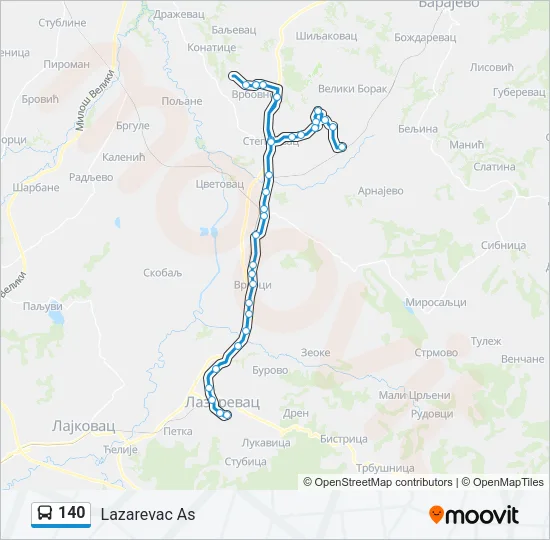 140 Bus Line Map