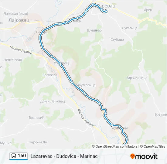 150 Bus Line Map