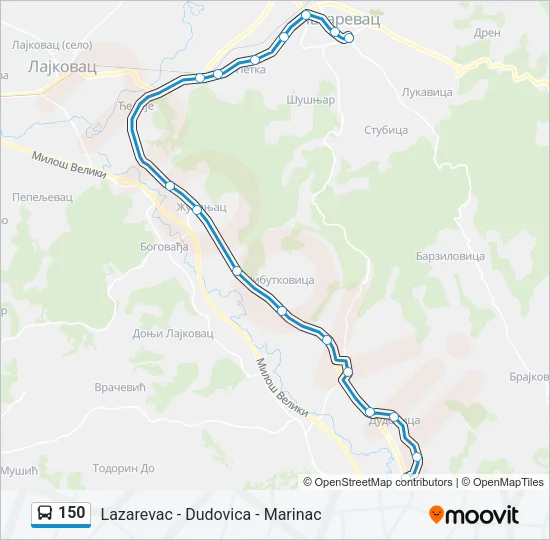 150 Bus Line Map