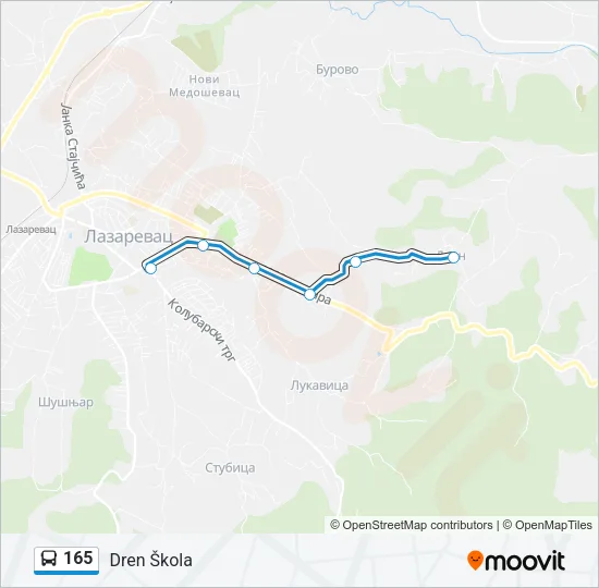 165 Bus Line Map