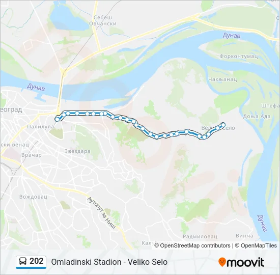 202 Bus Line Map